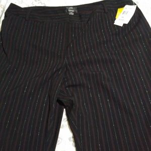 New Style & Co. Black pinstriped Dress Pants